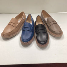 Load image into Gallery viewer, SALE SP24 Venettini London6 Classic Thick Sole Chain Penny Loafer