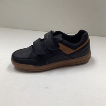 Load image into Gallery viewer, SALE SP23 Geox J Arzach Black/Brown Double Velcro Round Toe Sneaker J044AB