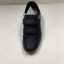 Load image into Gallery viewer, SALE SP23 Geox J Arzach Black/Brown Double Velcro Round Toe Sneaker J044AB