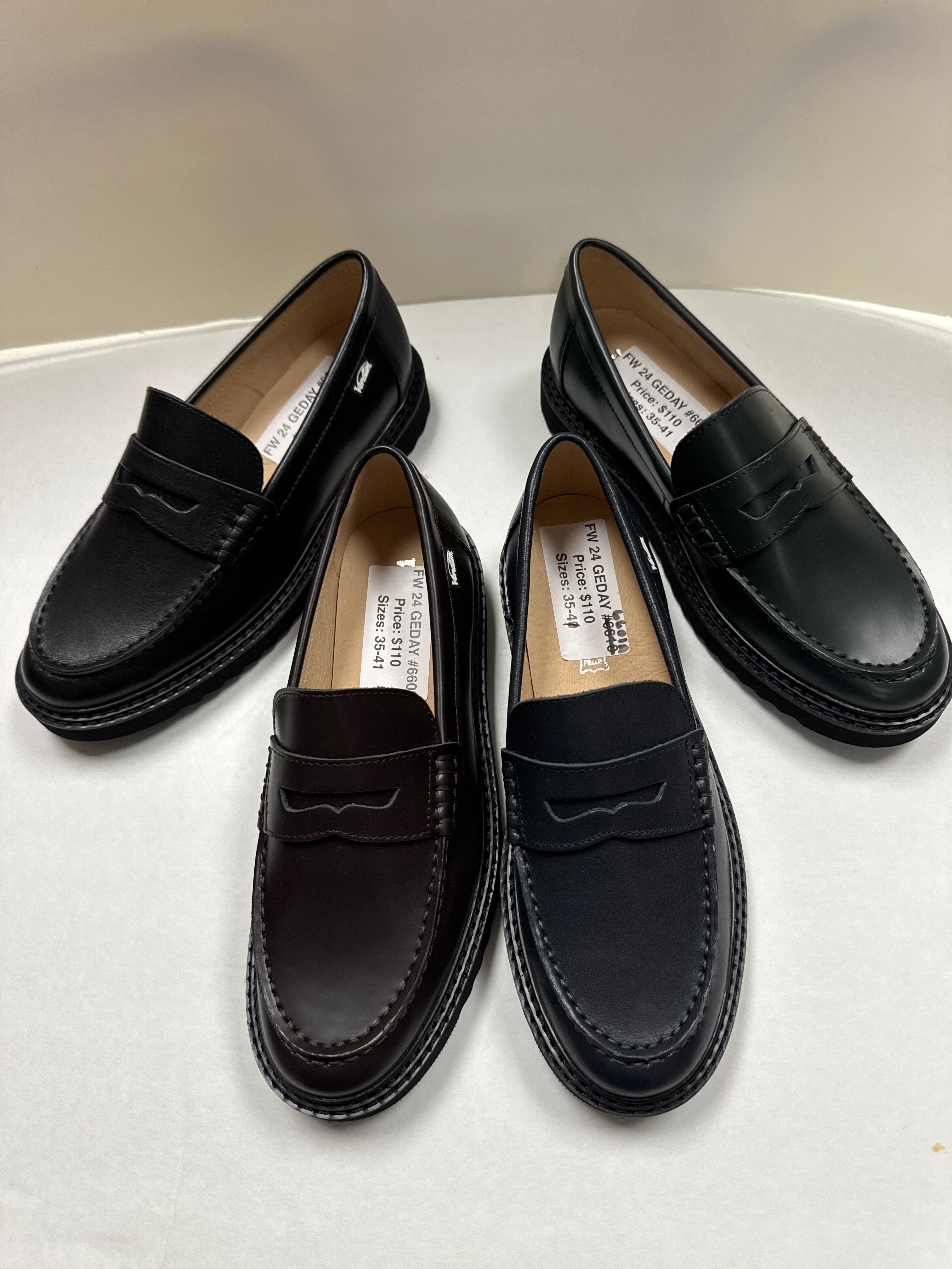 SALE FW24 Venettini London6 Classic Thick Sole Penny Loafer  display picture 2