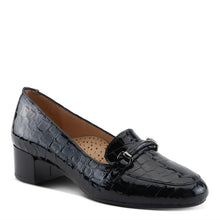 Load image into Gallery viewer, FW25 SpringStep Edna Black Chain Printed Patent Heel
