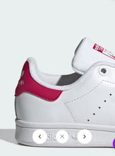 Load image into Gallery viewer, Adidas Stan Smith J Lace White/Bold Pink
