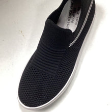 Load image into Gallery viewer, SP24 Venettini Aster Ankle Trimmed Black Knitted Sock Sneaker
