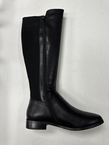 FW24 Lolit Leather/Ribbed Zipper Tall Boot NX-G7