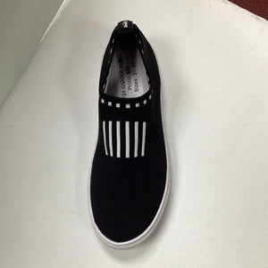 SP24 Venettini Arlo Multi Stripe Black Knitted Sock Sneaker