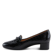 Load image into Gallery viewer, FW25 SpringStep Edna Black Chain Printed Patent Heel
