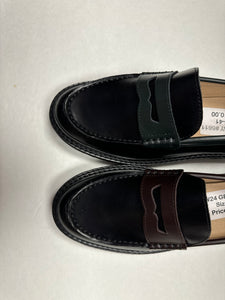 FW24 Venettini London10 Classic Thick Sole 2 Tone Penny Loafer