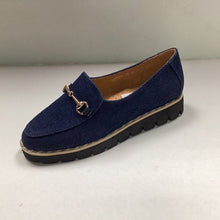 Load image into Gallery viewer, SP24 1936  Sofia2 Classic Denim Chained Wedged Loafer (193680-1)
