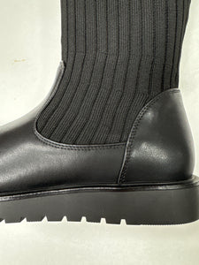 FW24 Lolit Tall All Black Knitted Boot NX-G11