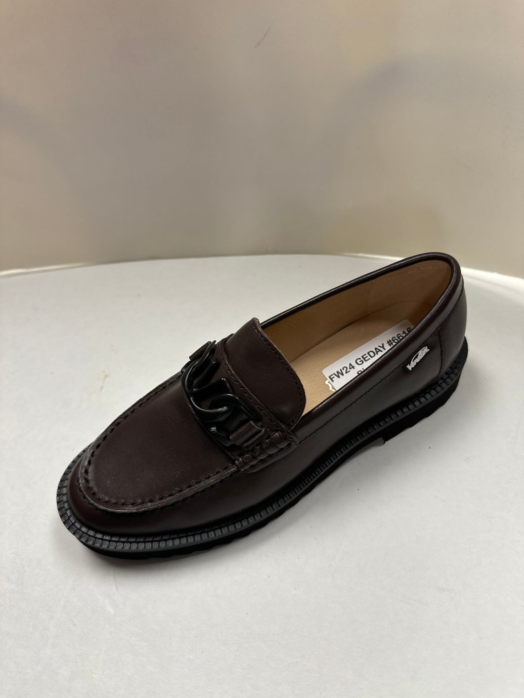 FW24 Venettini London8 Classic Thick Sole Chained Penny Loafer