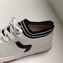 Load image into Gallery viewer, SP24 Boutaccelli Blanca Stripe Leather/Sock Sneaker
