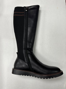 FW24 Lolit Tall Leather/Knitted Zipper Boot NX-G3