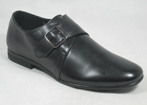 Pardoo PT1875 Boys Dress Plain Toe Buckle Shoe