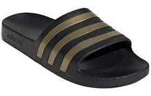 Load image into Gallery viewer, Adidas Adilette Black/Gold Slide
