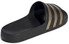 Load image into Gallery viewer, Adidas Adilette Black/Gold Slide
