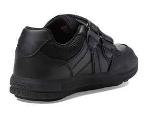Geox J Arzach Black Double Velcro Sneaker
