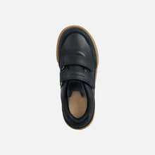 Load image into Gallery viewer, SALE FW23 Geox J Poseido Black/Cognac Double Velcro Round Toe Sneaker J16BCC by

