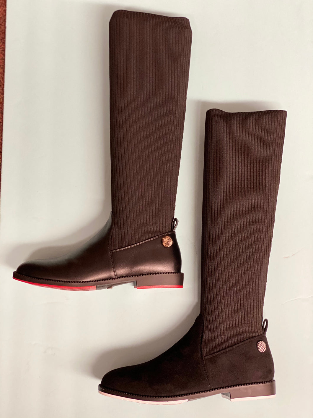 SALE Lolit F1300-1 Sock Stretch Boot with Red Sole