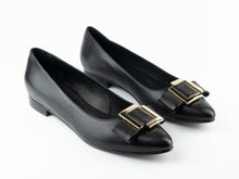Load image into Gallery viewer, SALE Ovil Mia Gold Clasp Bow Flats
