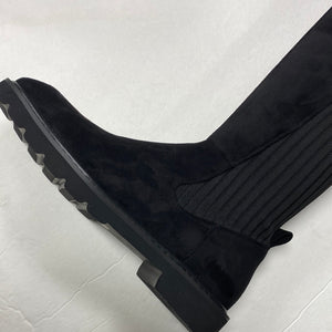 FW22 Lolit FB112 Black Suede Thick Bottom Boot