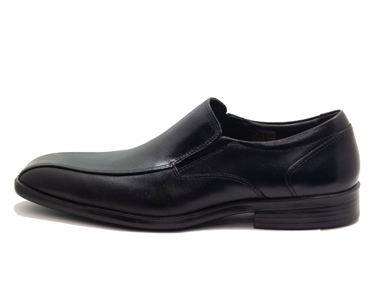 target black dress shoes Alfredo 4101 Bike Toe Slip On Rubber Sole 45 / Black