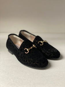 SALE Orkideas F2776 Crushed Velvet Chain Loafer