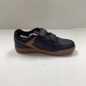 SP23 Geox J Arzach Black/Brown Double Velcro Round Toe Sneaker J044AB