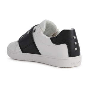 SALE Geox J Kathe Girl Velcro Black Band Sneaker
