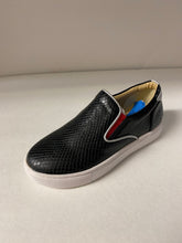 Load image into Gallery viewer, SALE Villa 118 Mandy Textured Leather Silver Trimmed Slip On Sneaker
