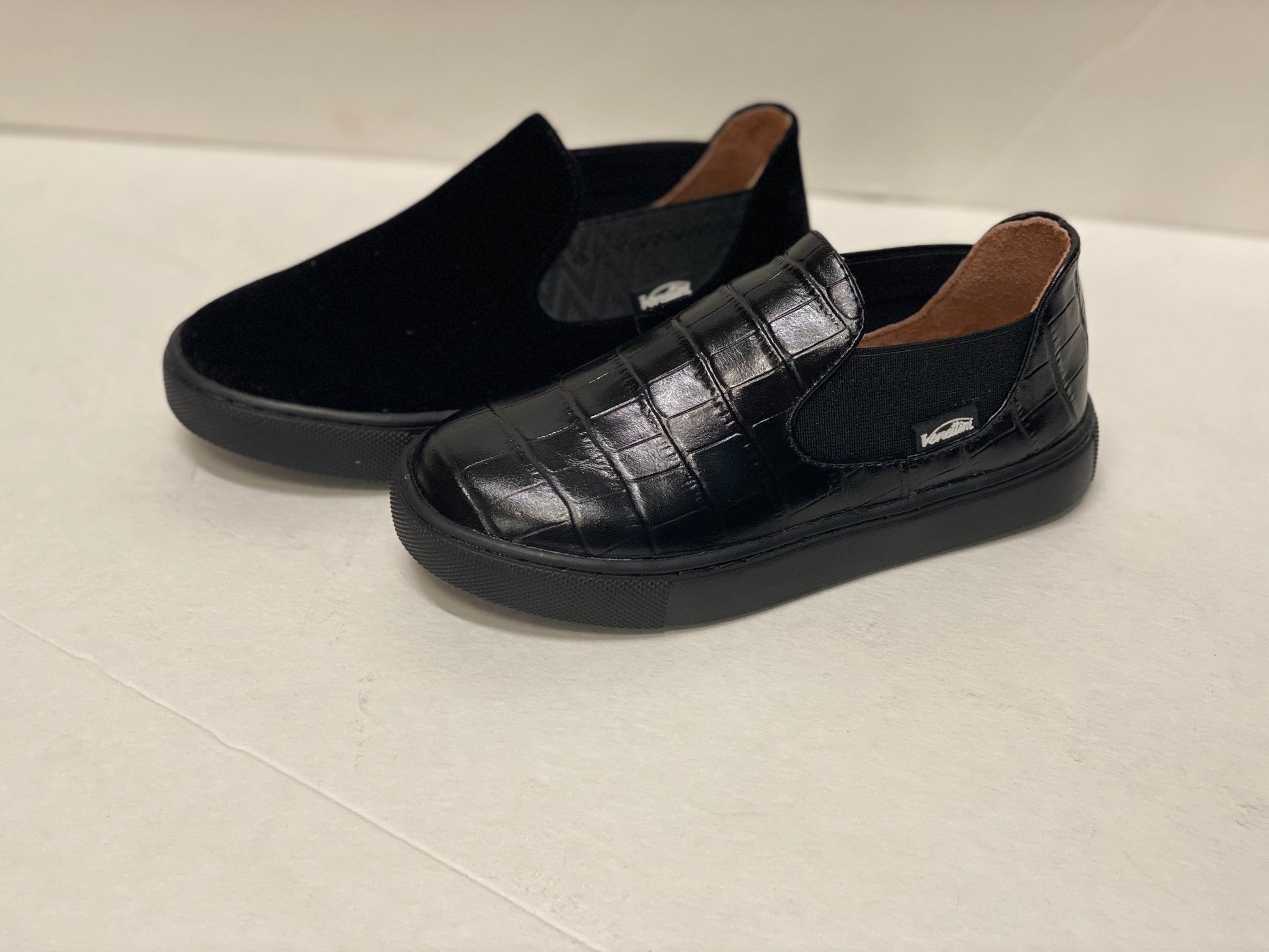 Venettini Men\'s Black Leather Slip-On Loafers Boys main image 2