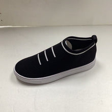 Load image into Gallery viewer, SALE SP23 Venettini Juno Black Knitted with White Line Sock Sneaker
