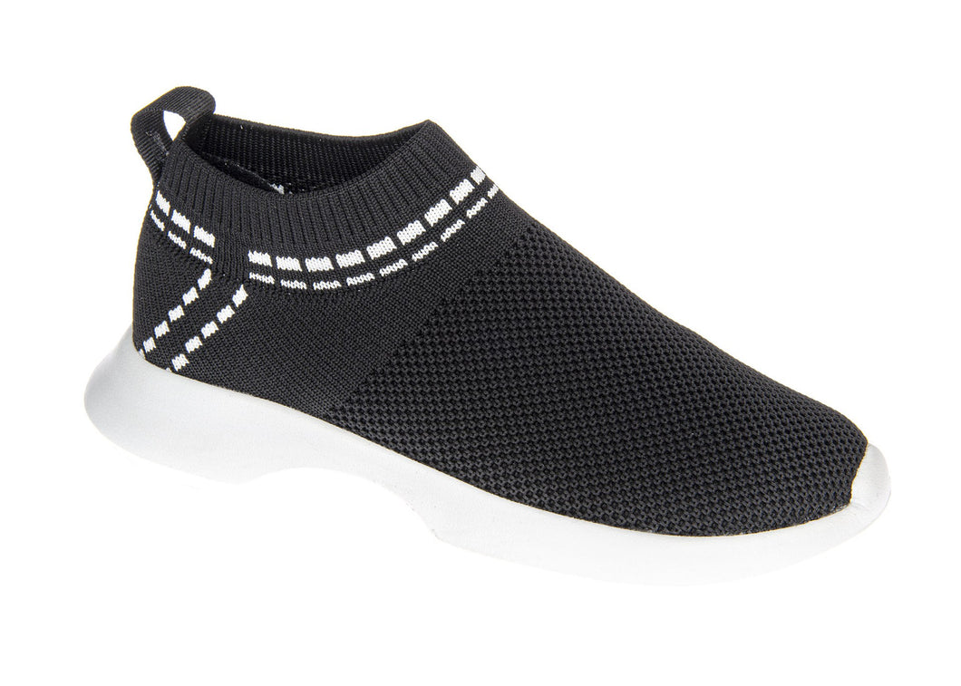 SALE Venettini Orbit White Stitched Sock Sneaker