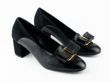 Load image into Gallery viewer, Ovil Sabrine Double Bow Two Tone Pumps
